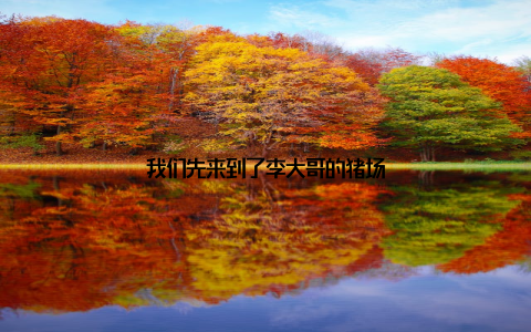 我们先来到了李大哥的猪场