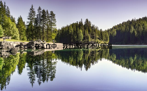 在工作中, 我也遇到了不少困难