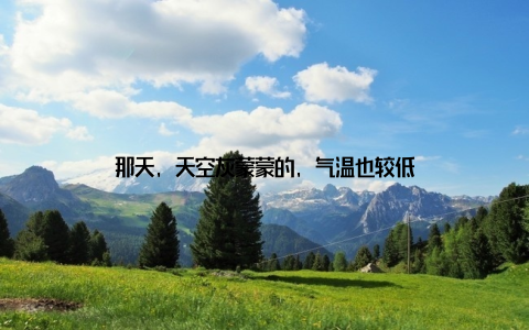 那天, 天空灰蒙蒙的, 气温也较低