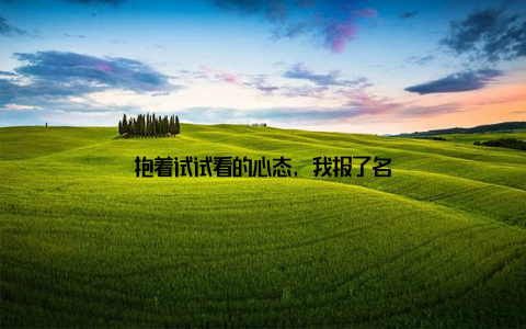 抱着试试看的心态, 我报了名