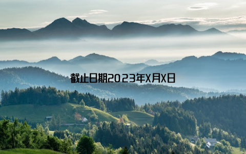 截止日期2023年X月X日