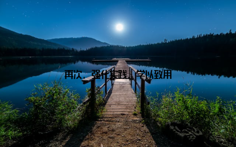 再次, 强化实践, 学以致用