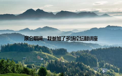 展会期间, 我参加了多场论坛和讲座