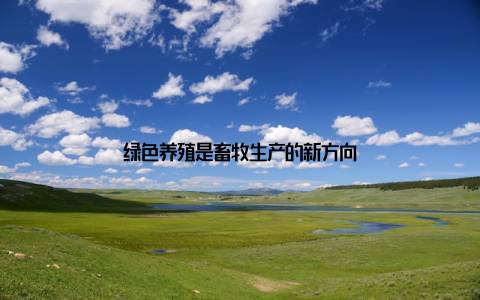 绿色养殖是畜牧生产的新方向