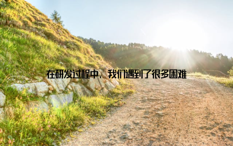 在研发过程中, 我们遇到了很多困难