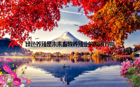 绿色养殖是未来畜牧养殖业的发展方向