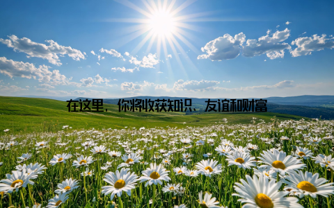 在这里, 你将收获知识、友谊和财富